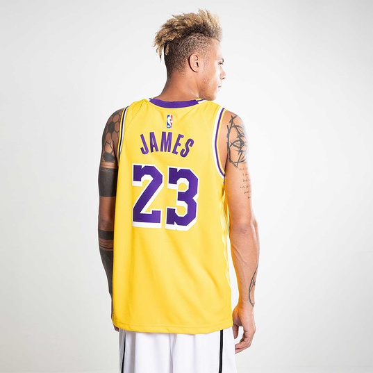 NIKE LeBron James Lakers Icon Edition 2020 NBA Swingman Basketball Jersey -  Amarillo/Field Purple