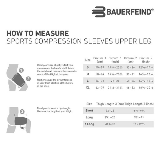 Sports compression sleeves upper leg Haftband Noppe long  large image number 3