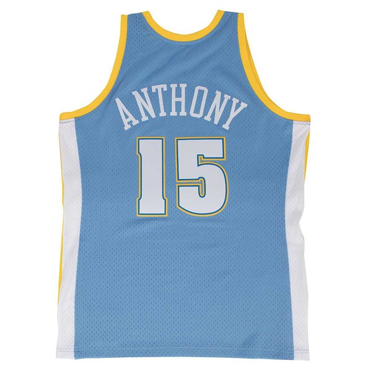 Vintage - Men - Reebok Carmelo Anthony Denver Nuggets Jersey - Light Blue /Gold/ White 2XL