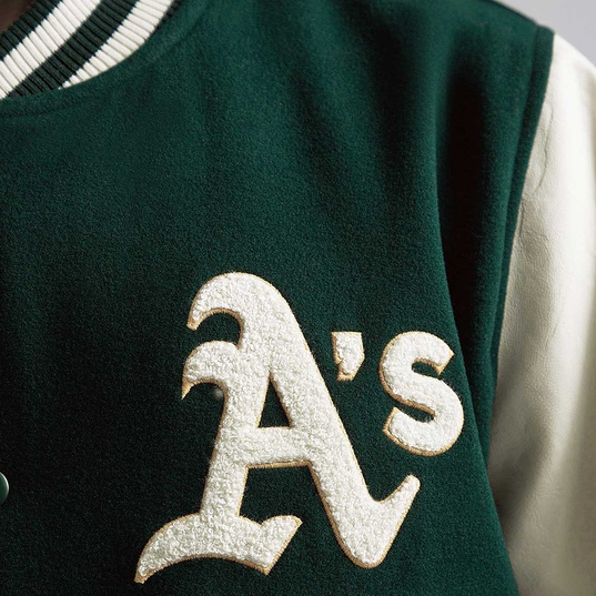 Varsity Oakland Athletics MLB Heritage Dark Green Varsity Jacket