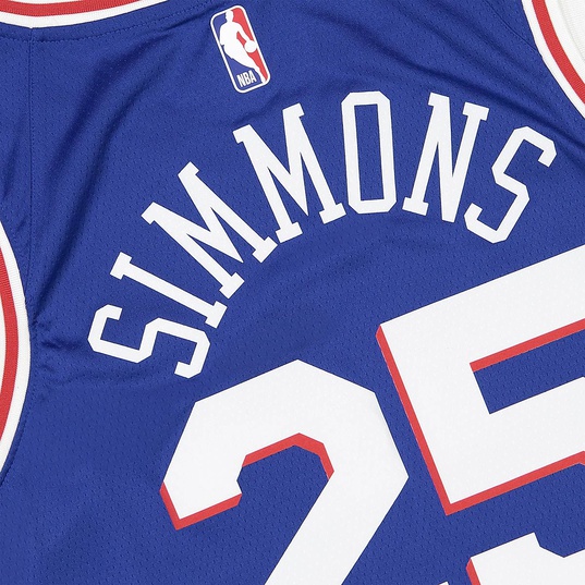 NBA SWINGMAN JERSEY PHILADELPHIA 76ERS SIMMONS ICO  large número de imagen 4