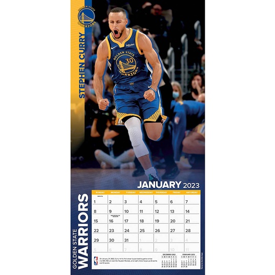 Golden State Warriors  - NBA - Stephen Curry - Calendar -2023  large image number 3