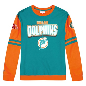 M&N NFL MIAMI DOLPHINS ALL OVER CREWNECK 2.0