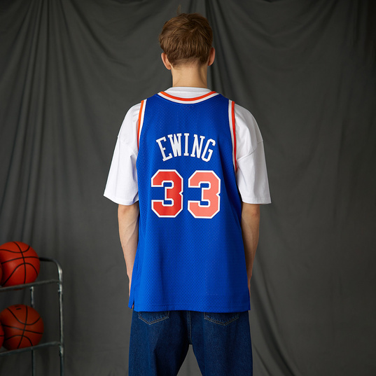 M&N Authentic Patrick Ewing New York Knicks Blue 1991-92 Jersey Size: M