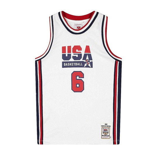Men's Mitchell & Ness Patrick Ewing White USA Basketball Authentic 1992  Jersey
