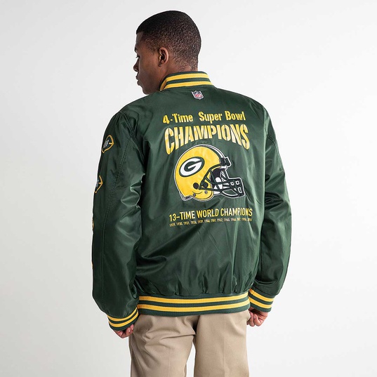Green Bay Packers New Era Champion Varsity Bomber Jacket