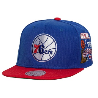 NBA HARDWOOD CLASSICS PHILADELPHIA 76ERS PATCH OVERLOAD SNAPBACK CAP