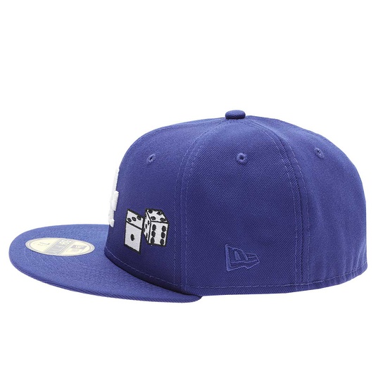 MLB LOS ANGELES DODGERS ROYAL DICE 50TH ANNIVERSARY PATCH 59FIFTY CAP  large image number 4