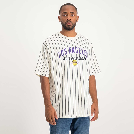 NBA LOS ANGELES LAKERS PINSTRIPE OVERSIZED T-SHIRT  large image number 2