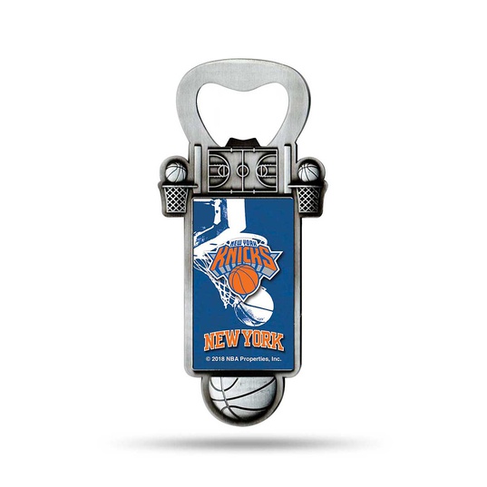 NBA New York Knicks Basketball Bottle Opener Magnet  large image number 1