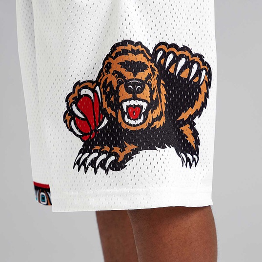  MITCHELL & NESS NBA Doodle Swingman Shorts Vancouver Grizzlies  1998 (M) White : Sports & Outdoors