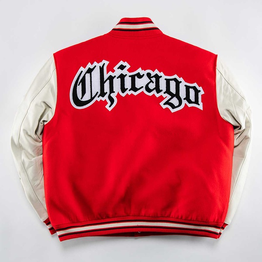 NBA CHICAGO BULLS WOOL AND LEATHER JACKET  large image number 2