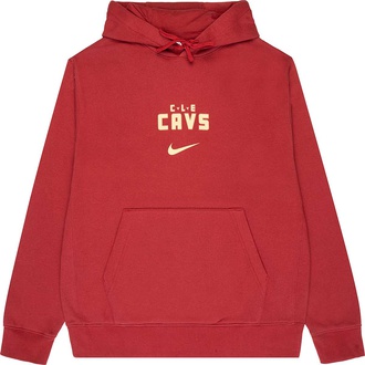 nike NBA CLEVELAND CAVALIERS CITY EDITION CLUB HOODY red gold 1