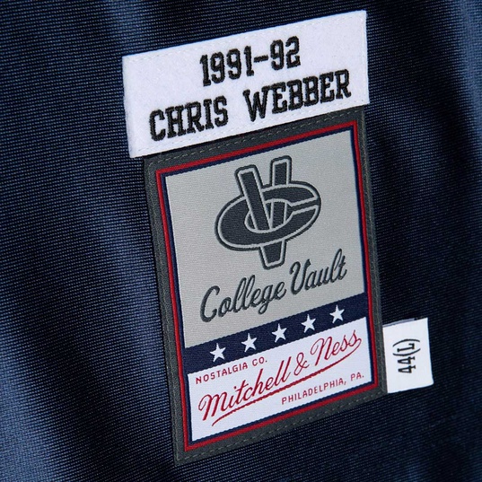 NCAA AUTHENTIC UNIVERSITY OF MICHIGAN  CHRIS WEBBER #4 1991 Jersey  large image number 4