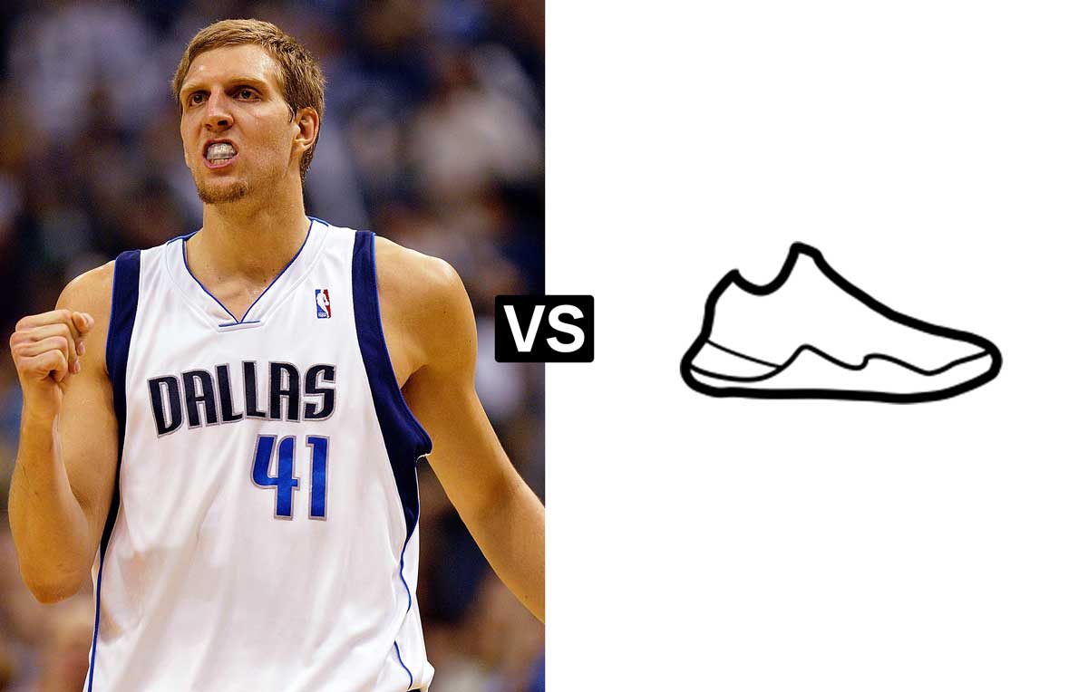 Dirk Nowitzki vs Shoe