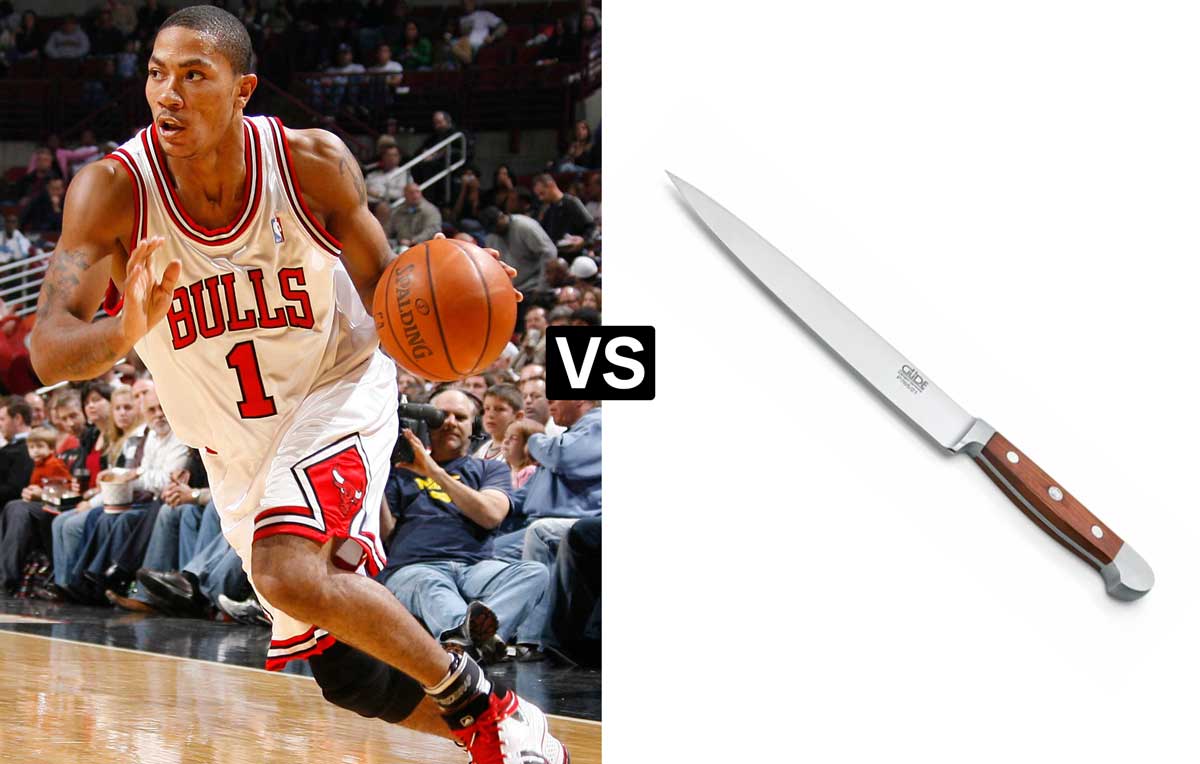 Derrick Rose vs Knife
