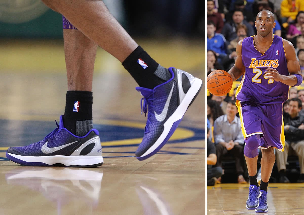Kobe Bryant wearing the Nike Kobe 6