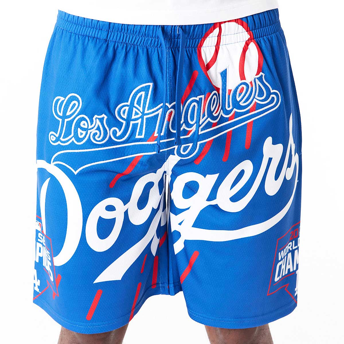 New Era MLB Los Angeles Dodgers Large Logo Shorts, Blau S