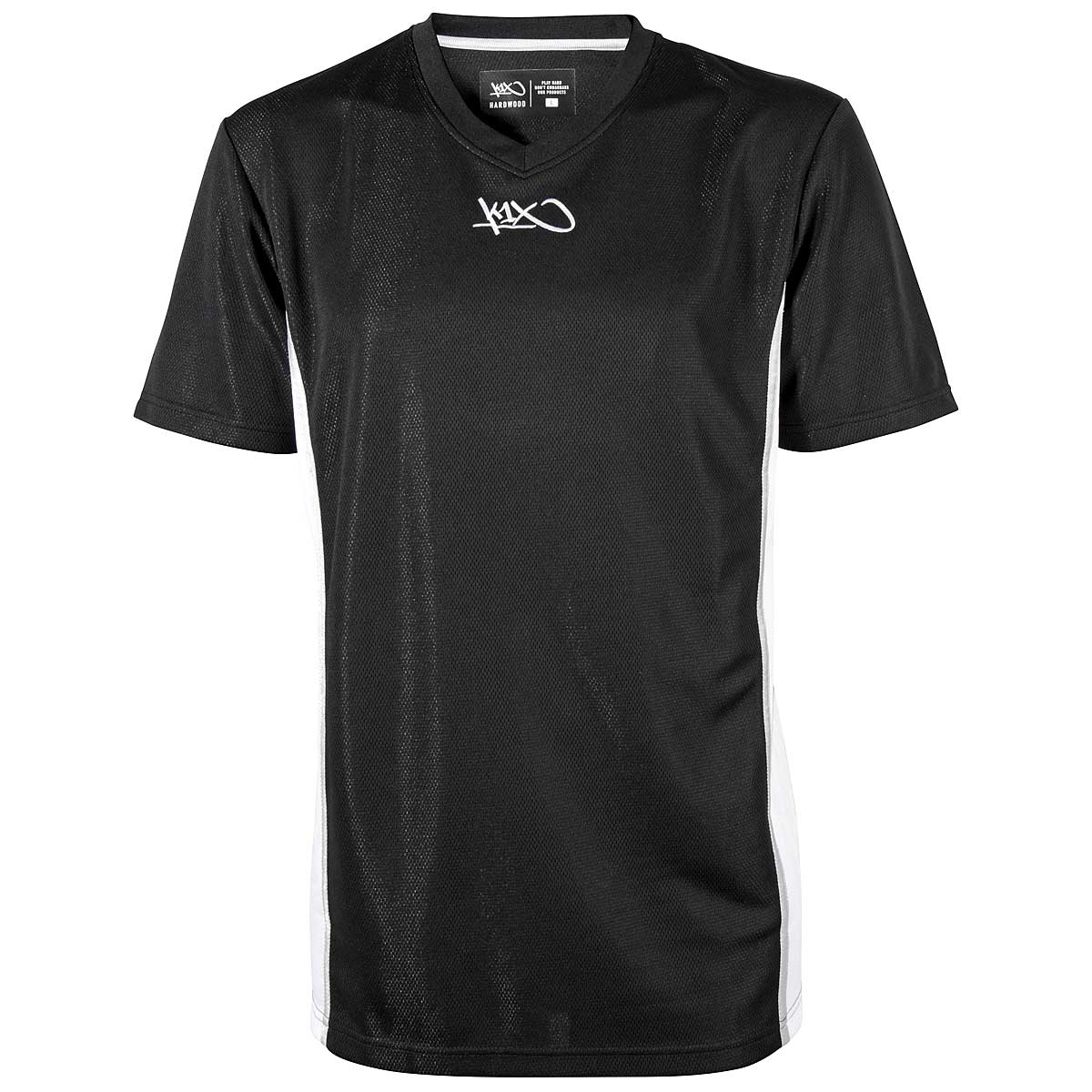 K1X K1X Hardwood League Uniform Shooting Shirt Mk2, Black/White/Silver