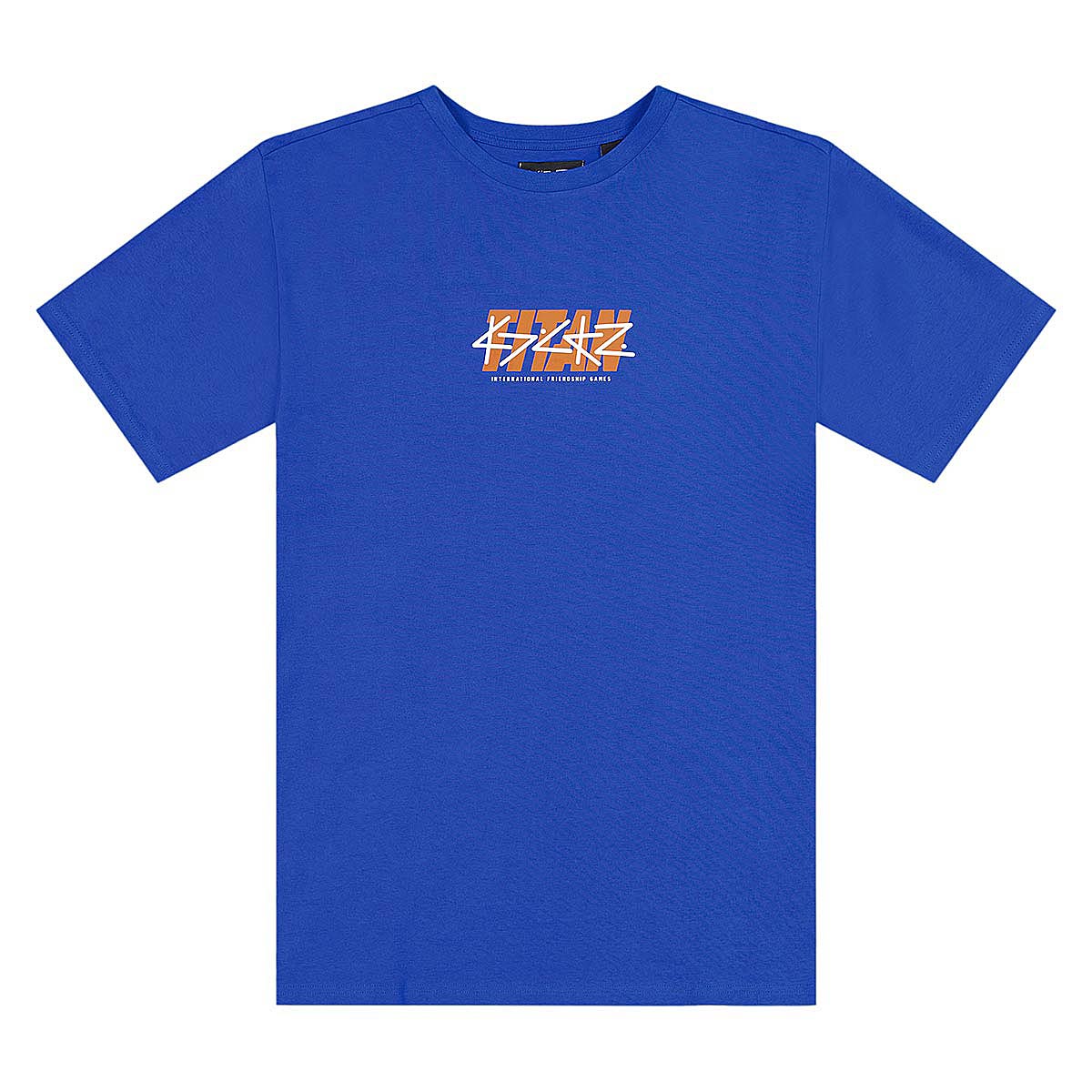Image of Kickz X Titan Stacked Logo T-shirt, Blue Xxxx
