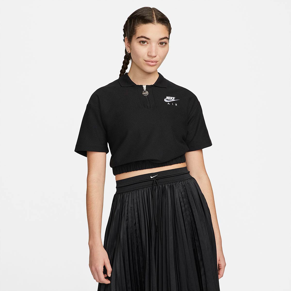 Nike Nsw Air Pique Polo T-Shirt Womens, Black/White