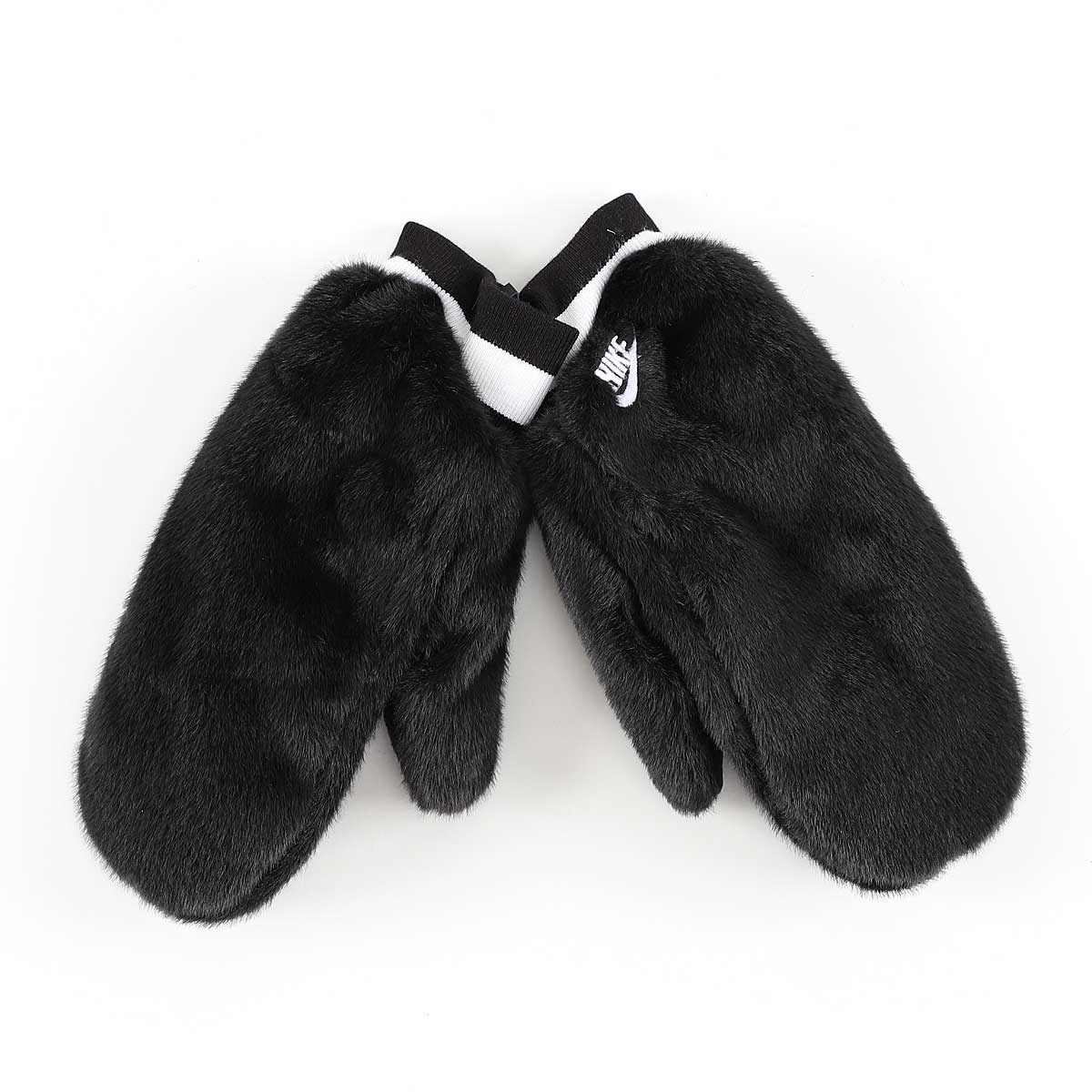 Nike Warm Mittens Glove, Black/Black/White