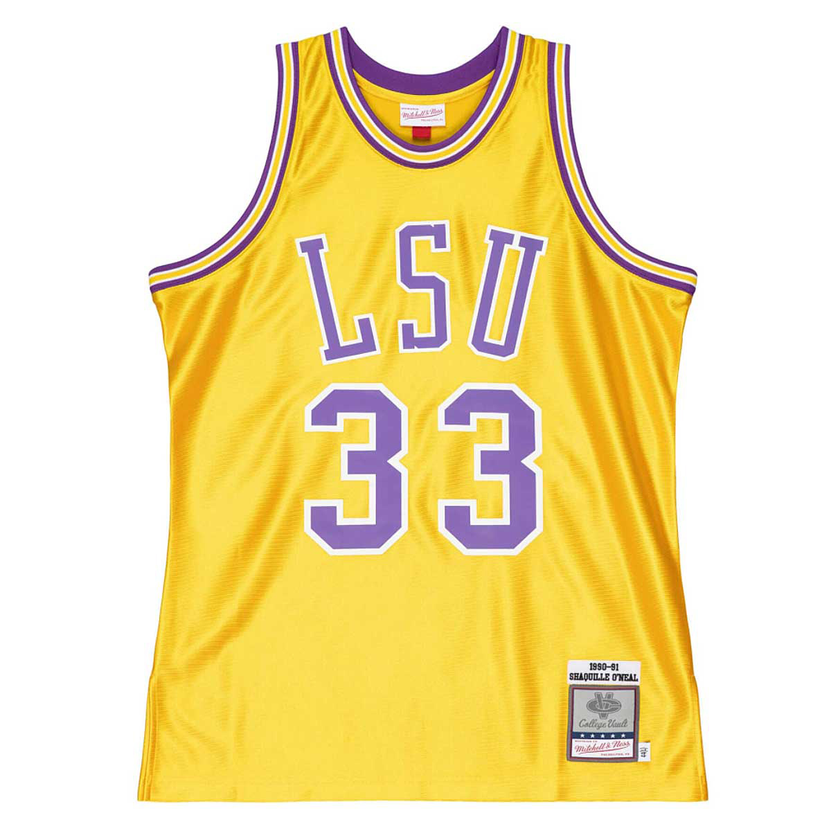 Mitchell And Ness Ncaa Authentic Louisiana State University Shaquille O´neal #33 1990 Jersey, Gold