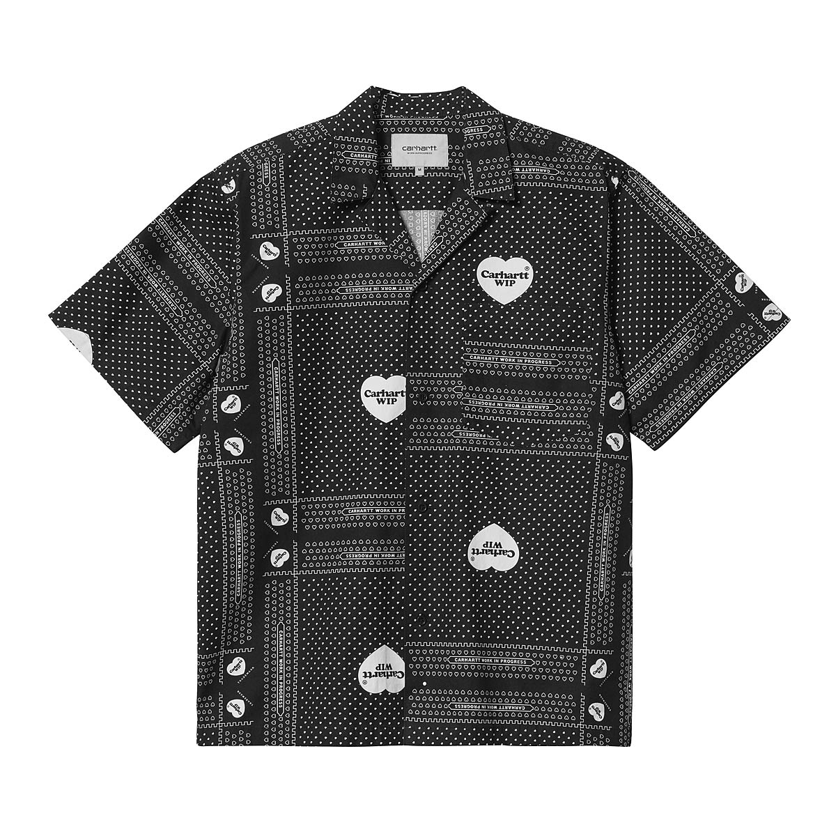 Carhartt Wip S/s Heart Bandana Shirt, Schwarz M