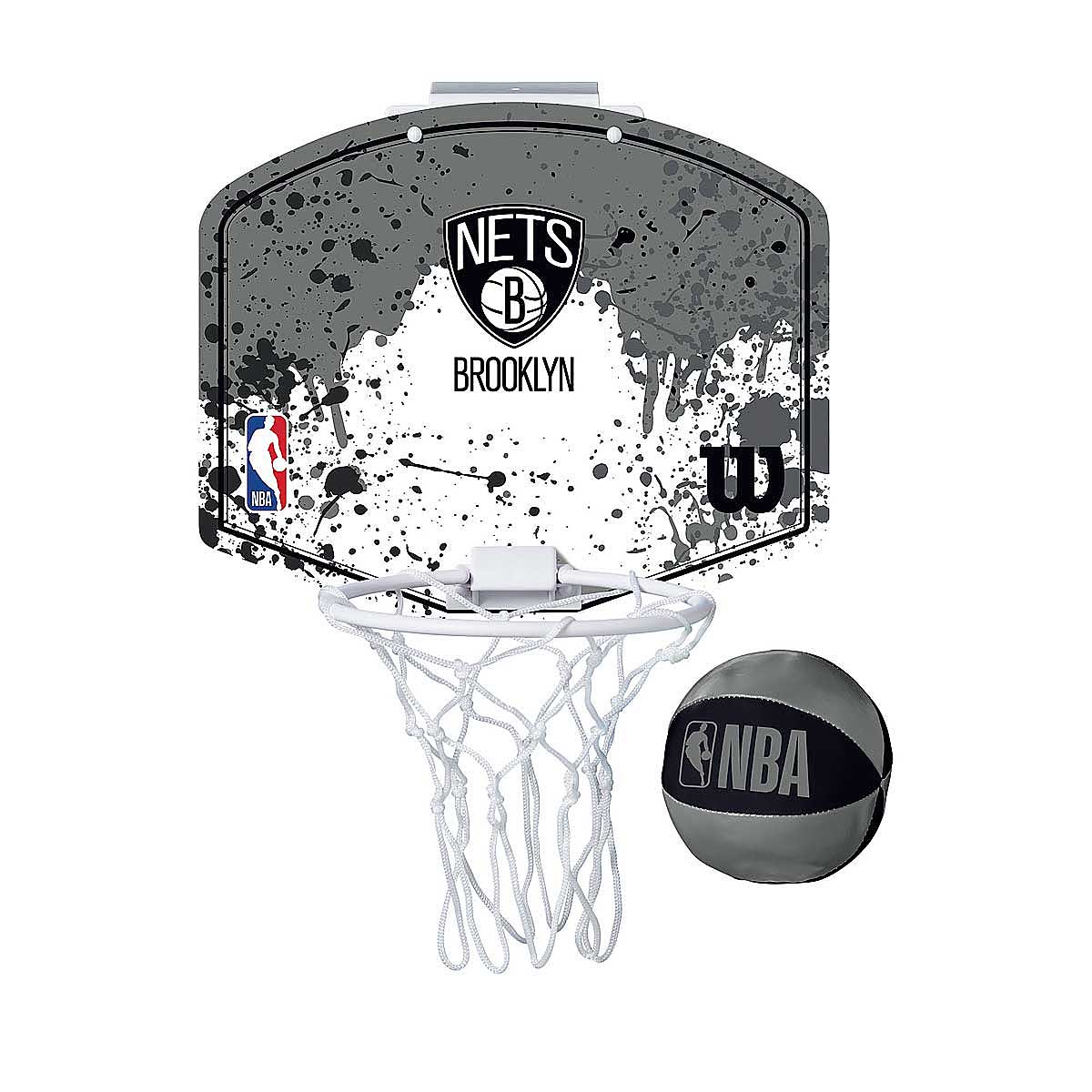 Wilson Nba Team Mini Hoop Brooklyn Nets, Black White