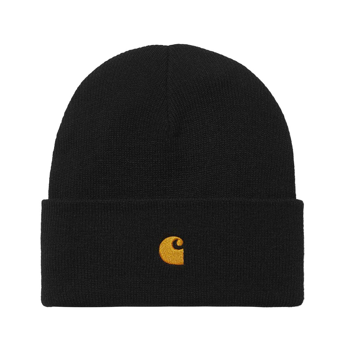 Image of Carhartt Wip Chase Beanie, Black / Gold