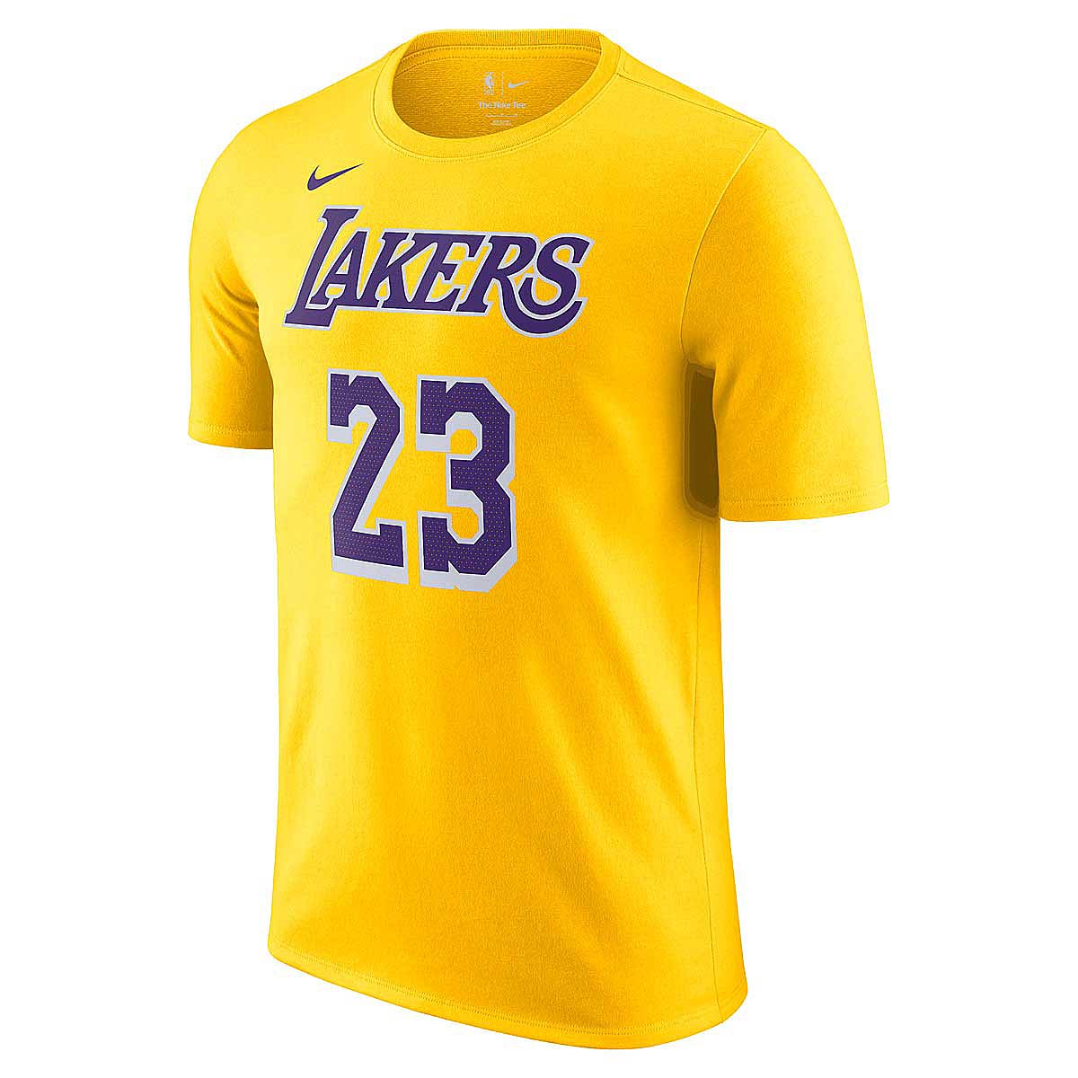 Nike NBA Los Angeles Lakers Icon N&n T-shirt Lebron James, Gelb/lilac 3XL