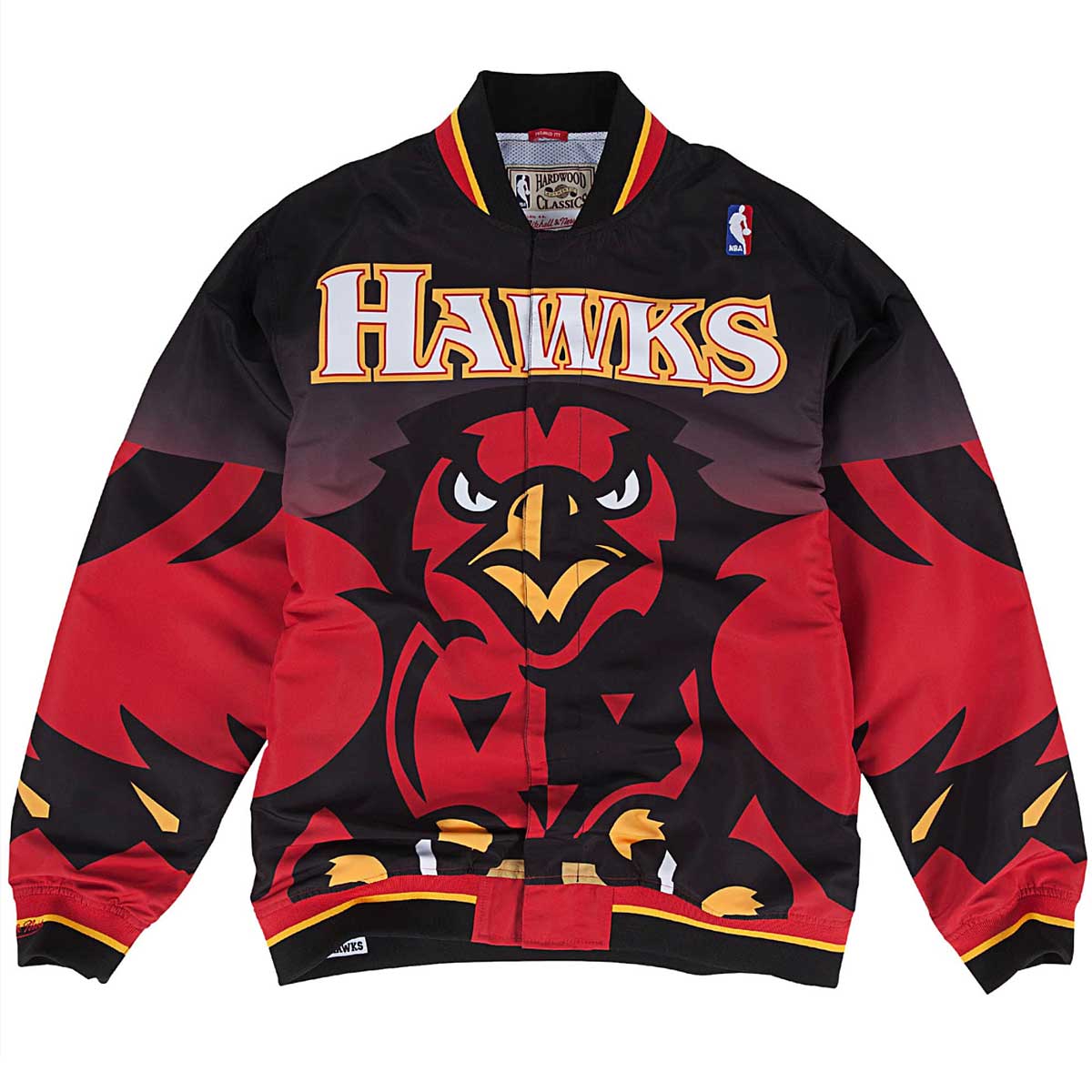 Mitchell And Ness Nba Atlanta Hawks Authentic Warm Up Jacket, Black