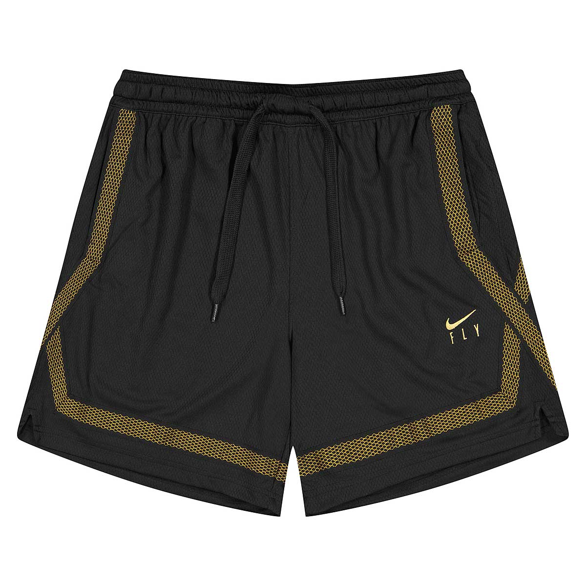Nike W Dri-Fit Fly Crossover Short, Black/Flt Gold