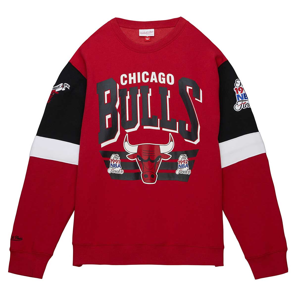 Mitchell And Ness NBA Chicago Bulls All Over Crew 3.0, Scarlet L