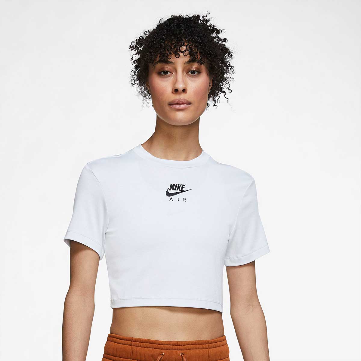Nike W Nsw Air Crop T-Shirt, Pure Platinum/White/Black