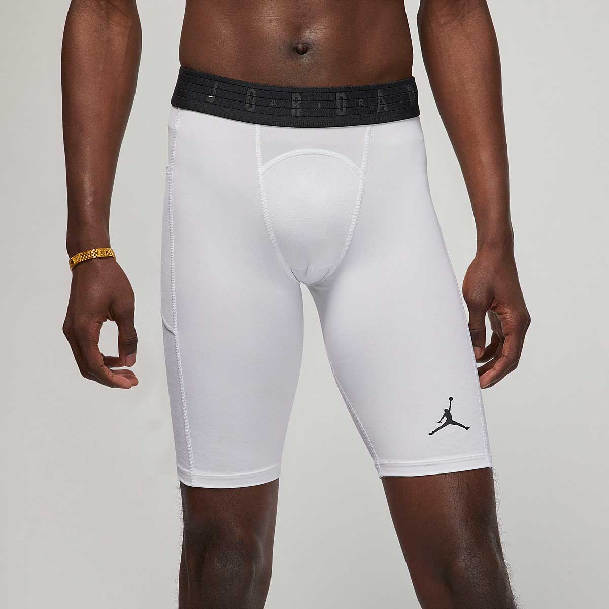 Jordan Dri-Fit Sports Compression Shorts, White/Black