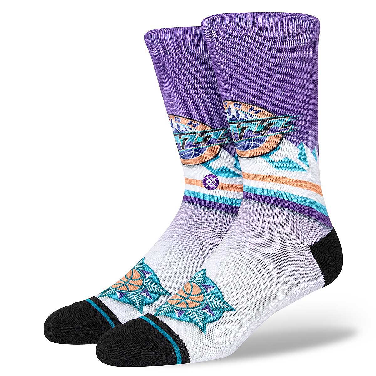 Stance Nba Utah Jazz Fader Crew Socks, Purple / Teal