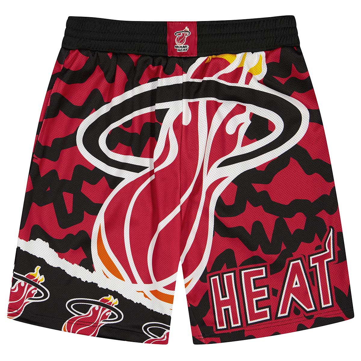 Mitchell And Ness Nba Jumbotron 2.0 Sublimated Short Miami Heat, Black / Red / White