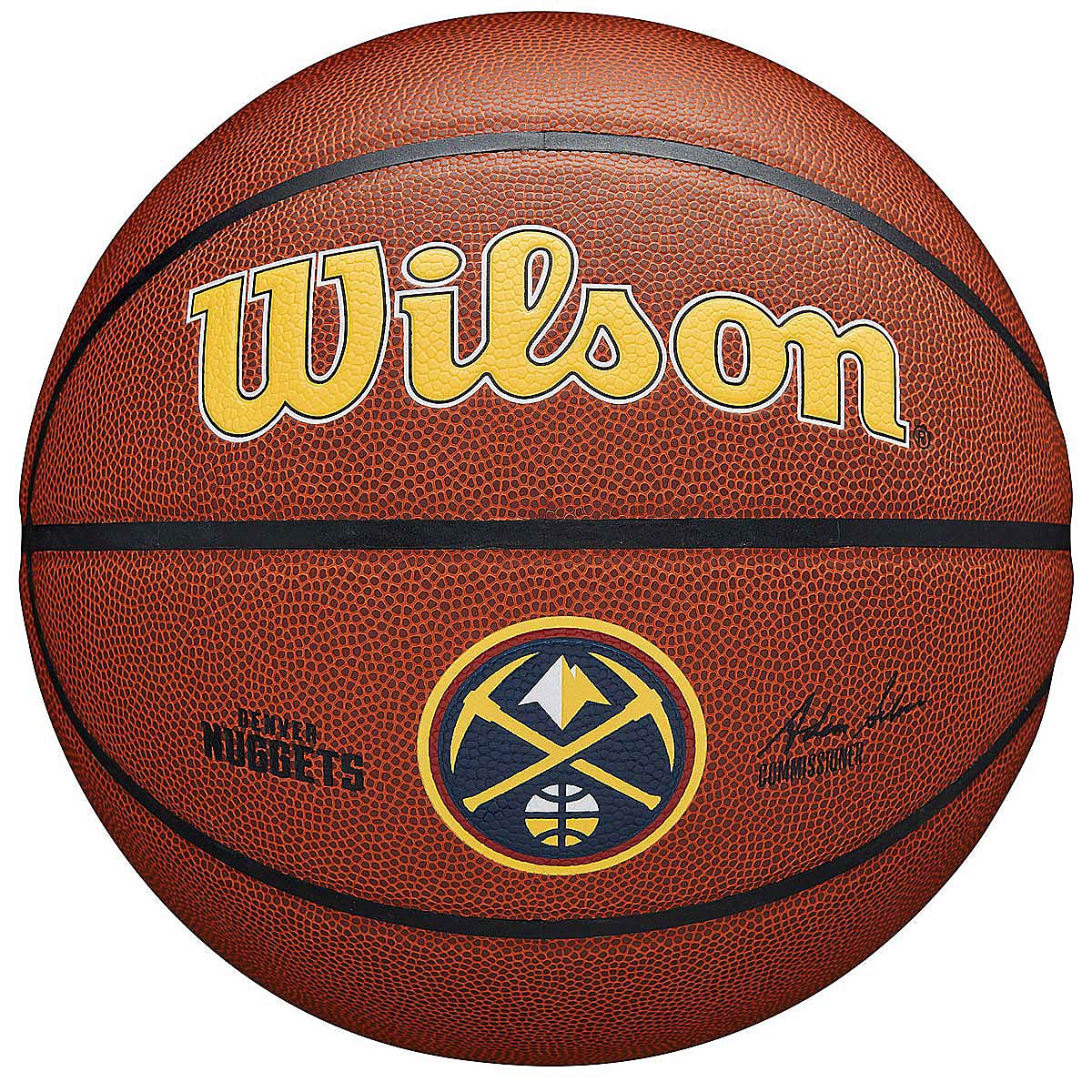 Image of Wilson NBA Denver Nuggets Team Alliance Basketball, Gold