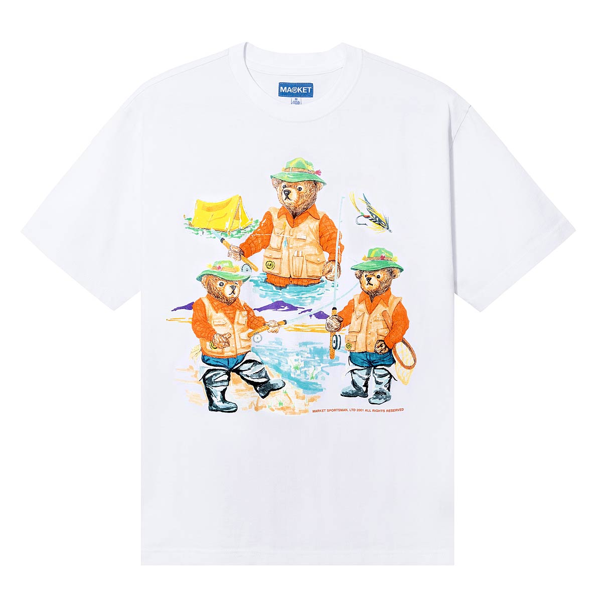 Image of Market Sportsman Bear T-shirt, White