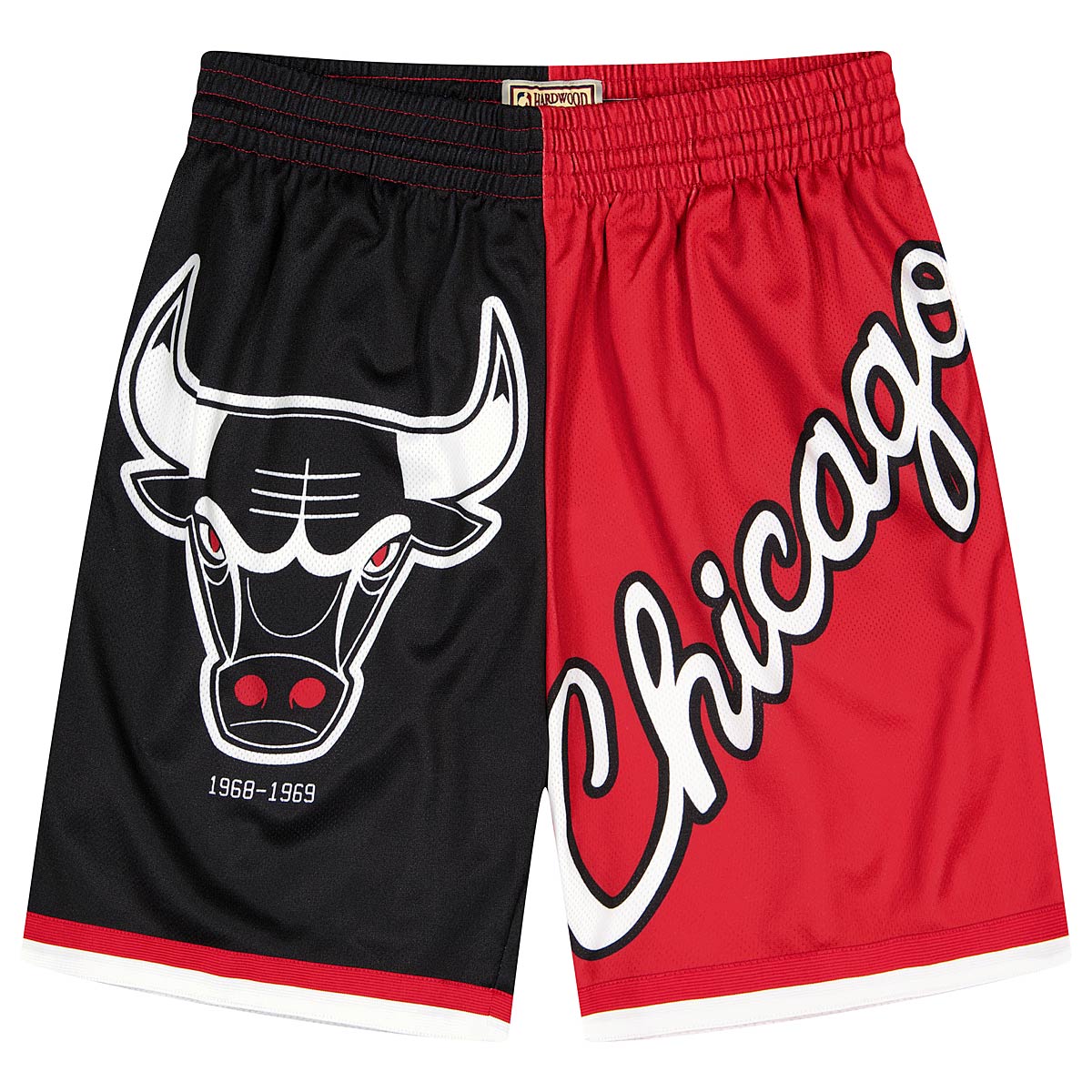 Mitchell And Ness Nba Chicago Bulls Big Face Fashion Shorts 5.0, Black