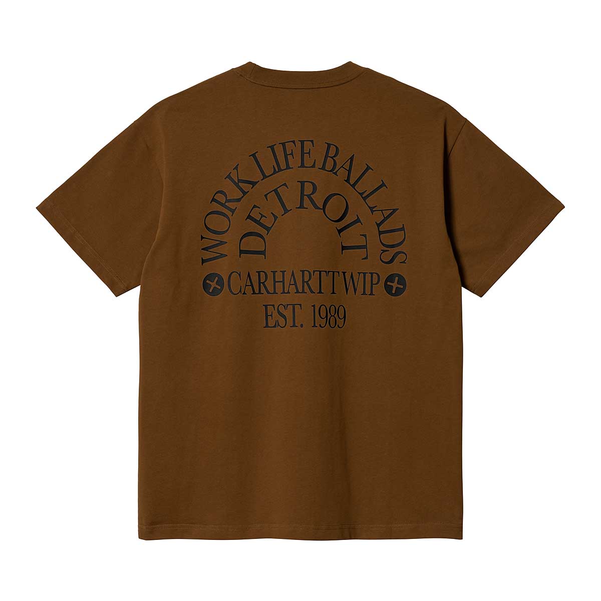 Carhartt Wip S/s Work Varsity T-shirt, Deep H Brown / Schwarz S