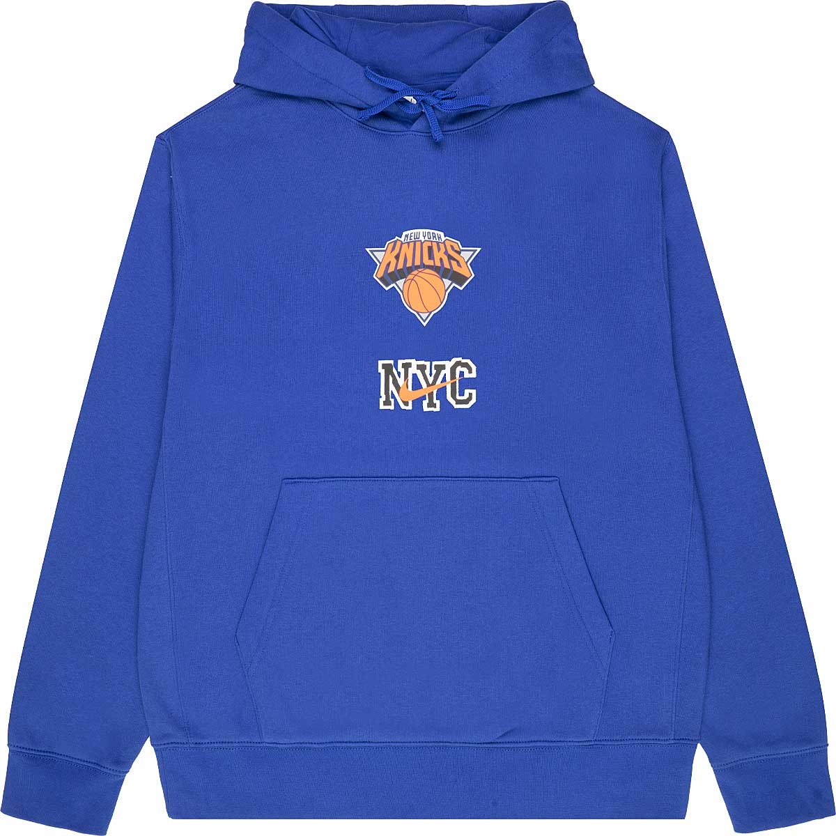 Image of Nike NBA New York Knicks City Edition Club Hoody, Rush Blue