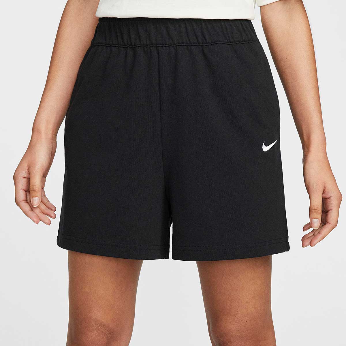 Nike Nsw Jersey Shorts Womens, Black/White
