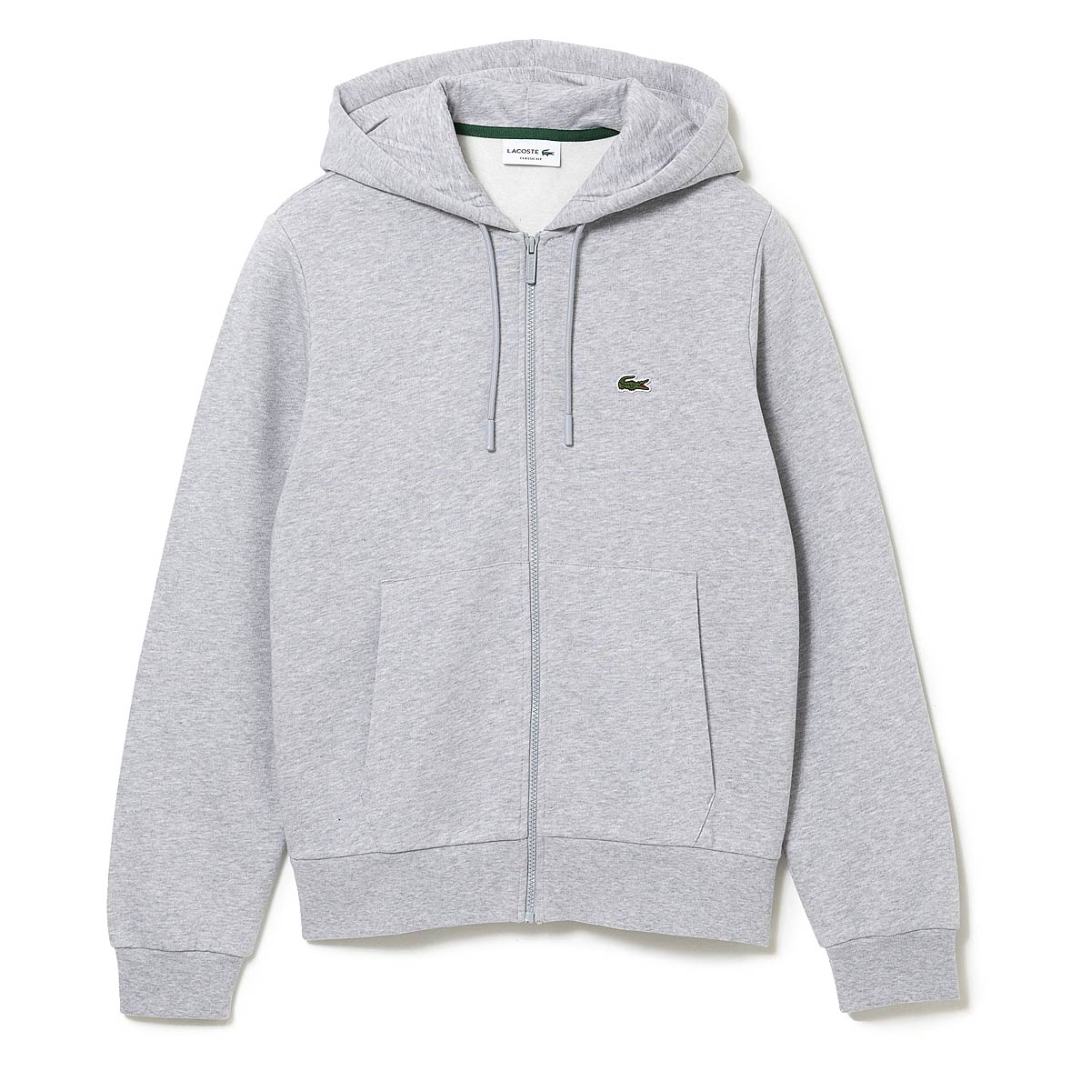 Lacoste Full-Zip Hoody, Silver Chine