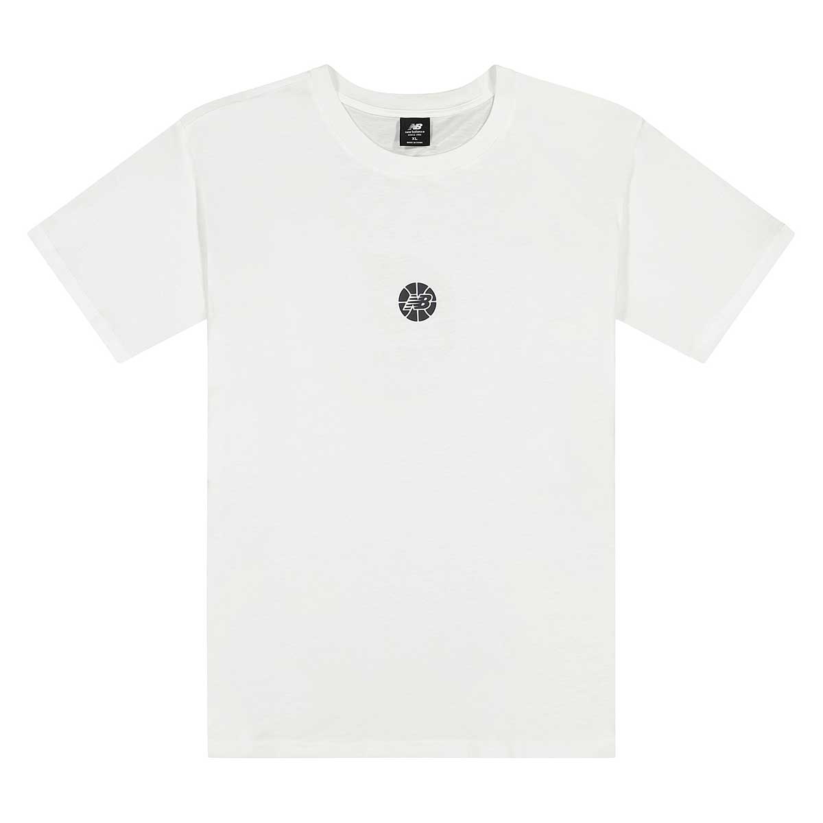 New Balance Hoops Essentials T-shirt, Weiß (100) M