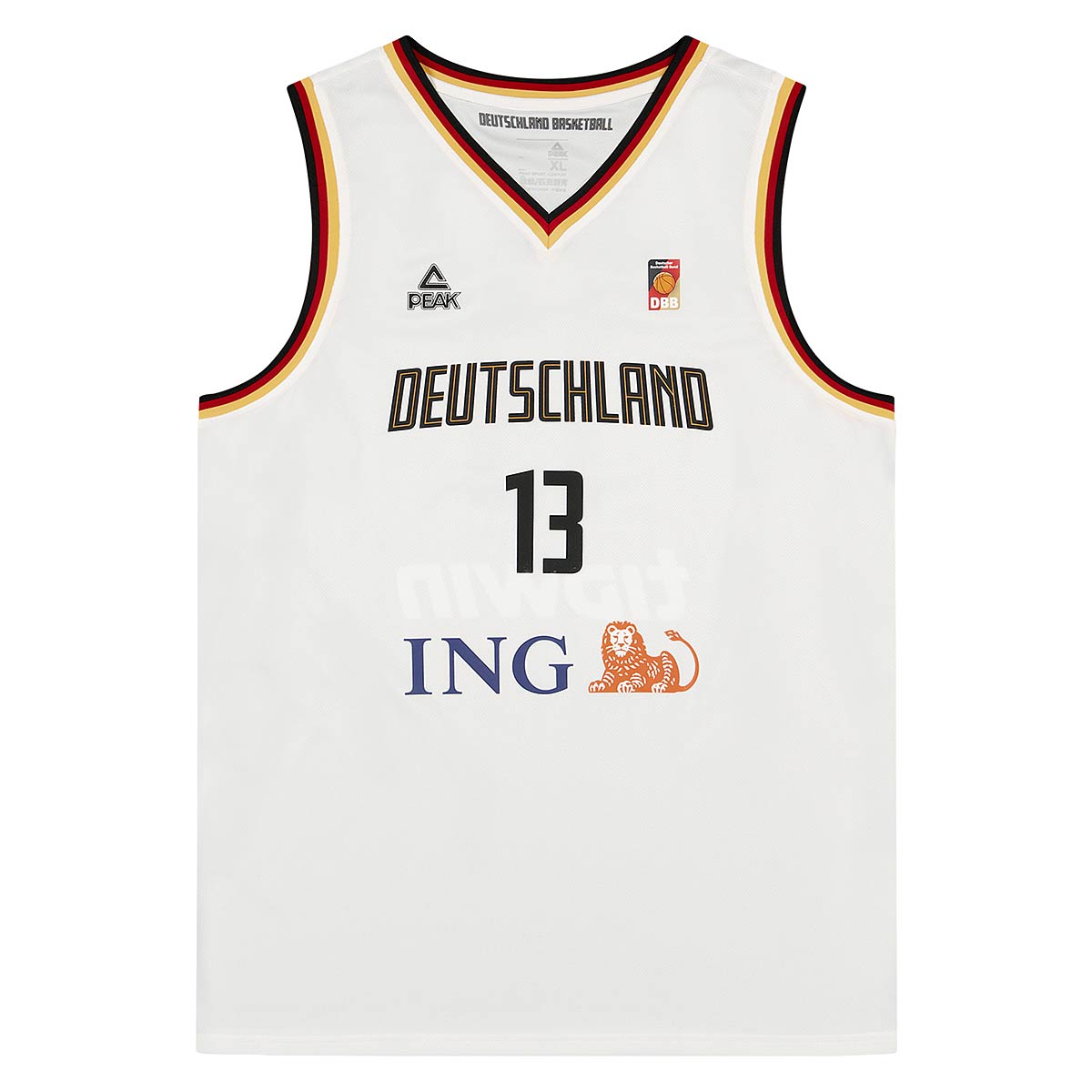 Image of Peak Dbb Deutschland Basketball Jersey Moritz Wagner, White