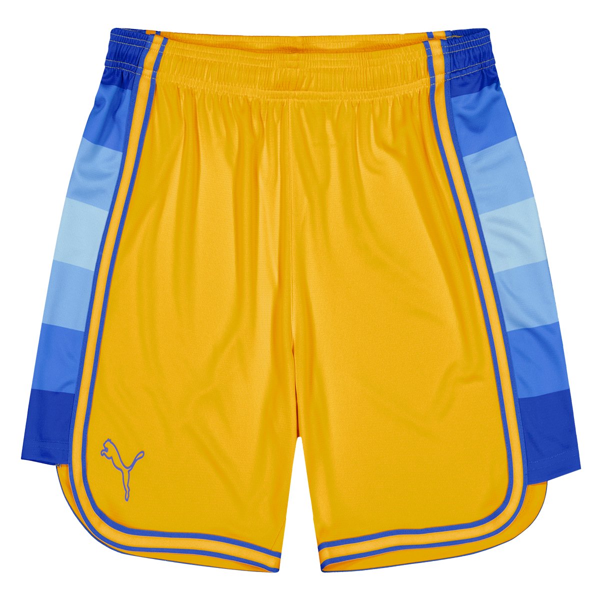 Image of Puma Maccabi Tel Aviv Basketball Game Shorts, Gold Fusion