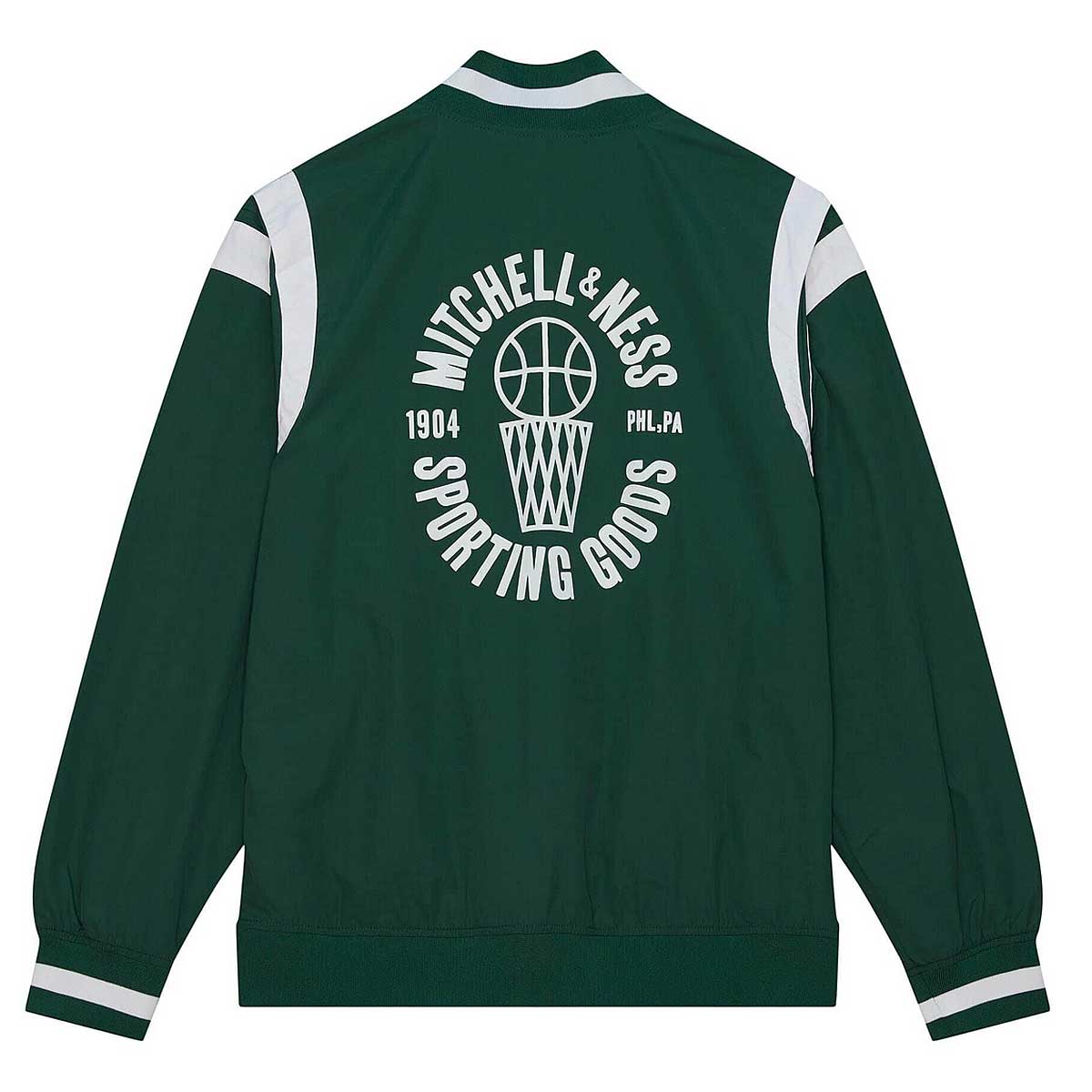 Mitchell And Ness Warm Up Jacket, Green/White