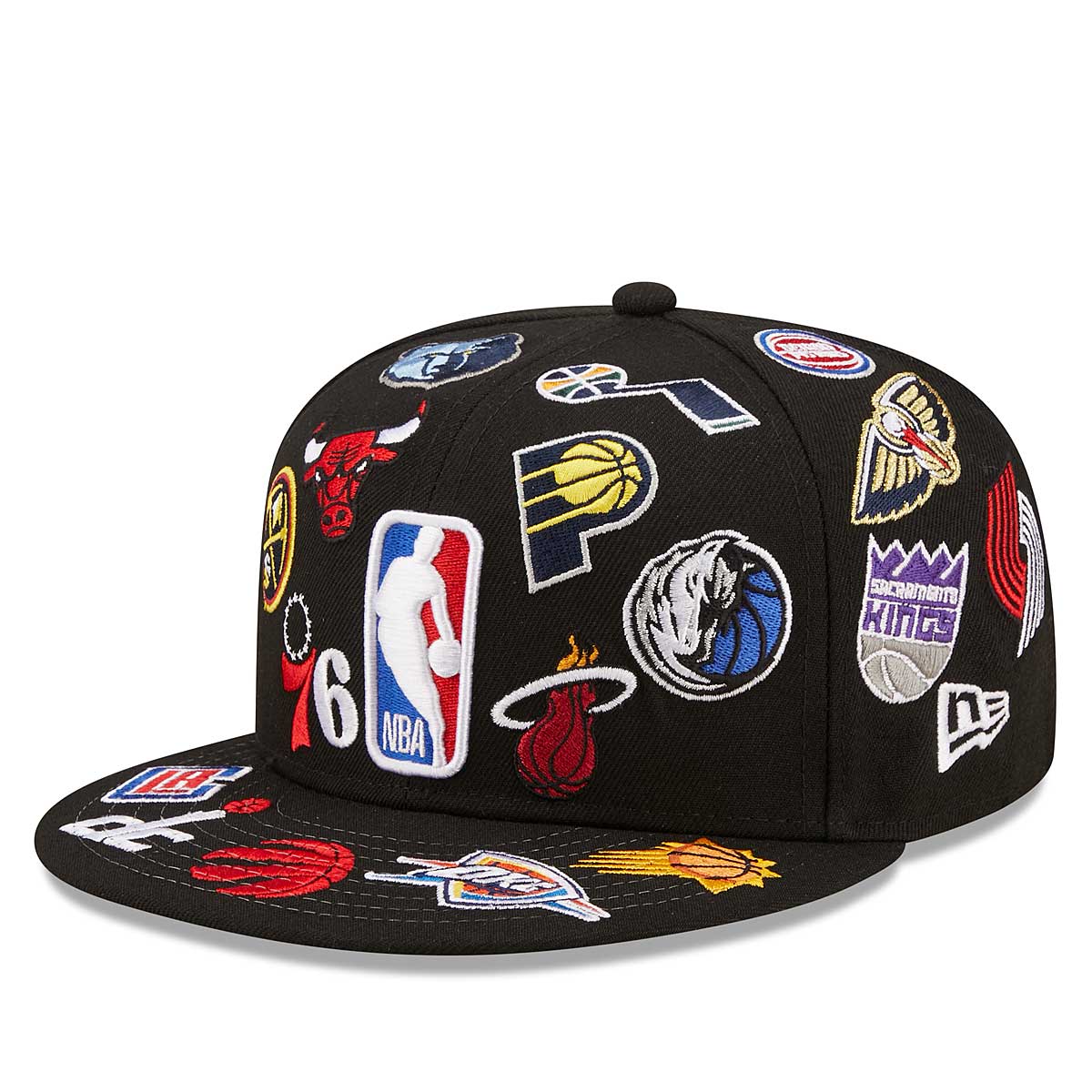 New Era Nba All Over Patch 59Fifty, Black-Nba All O